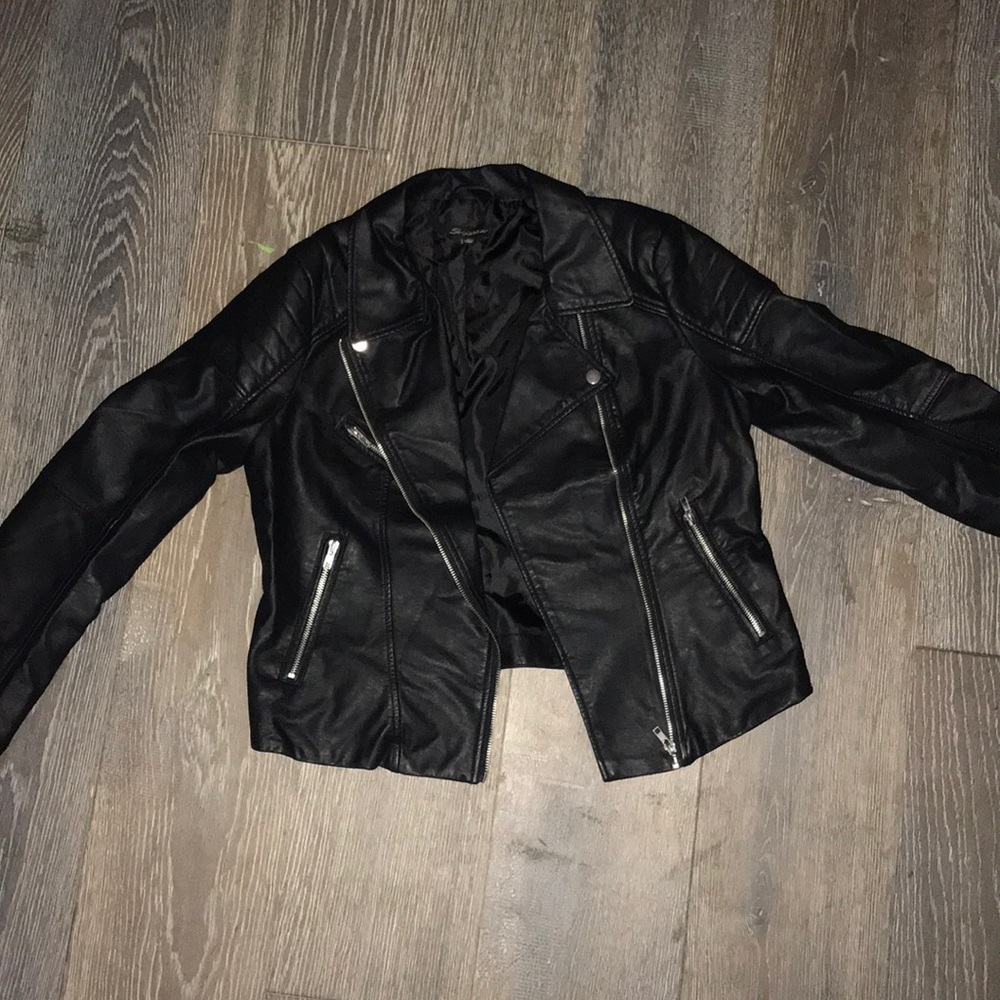 Black Leather Biker Jacket